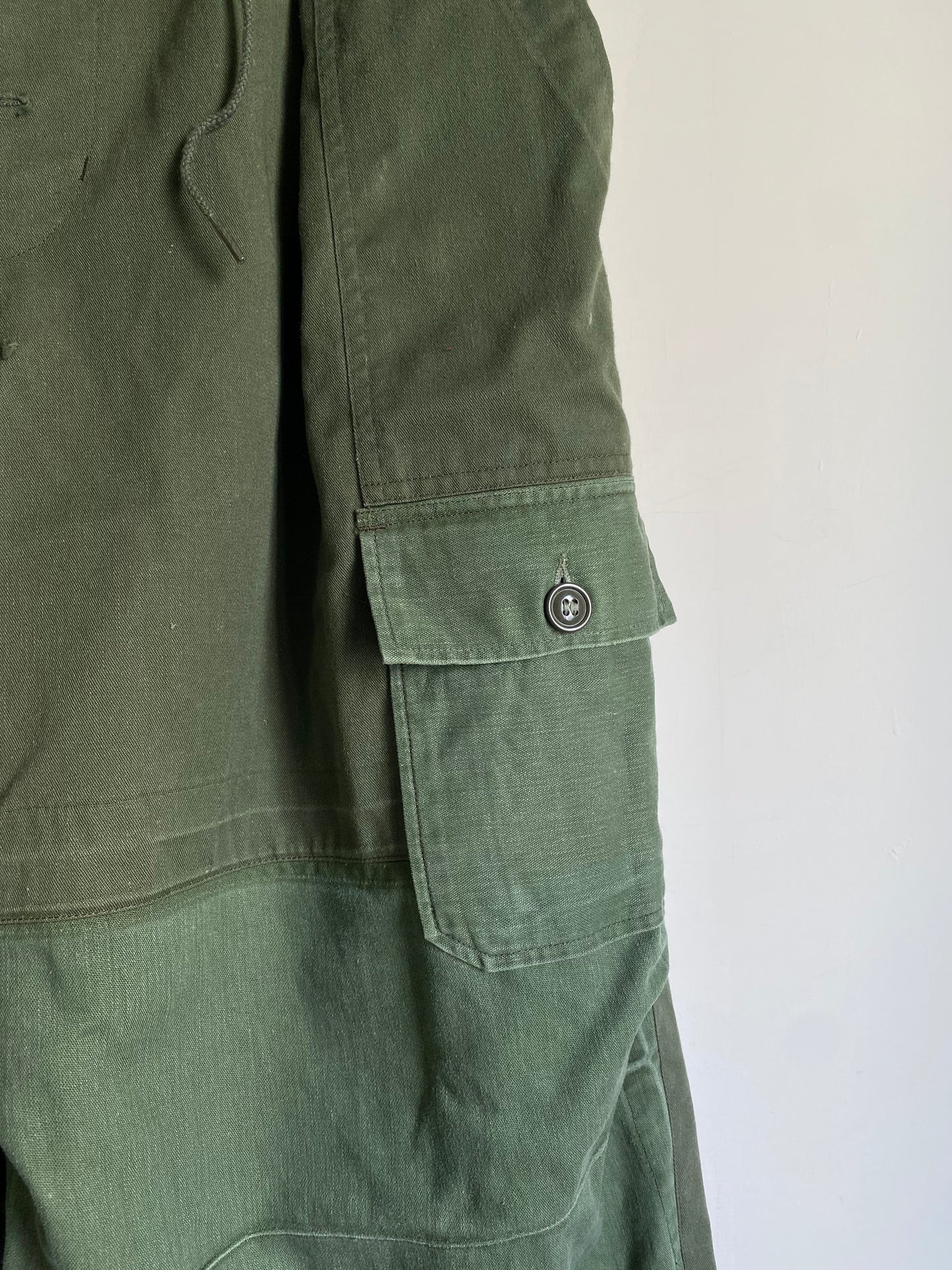 Asymmetrical Crop Cargo Trousers Collaboration with hlvtc