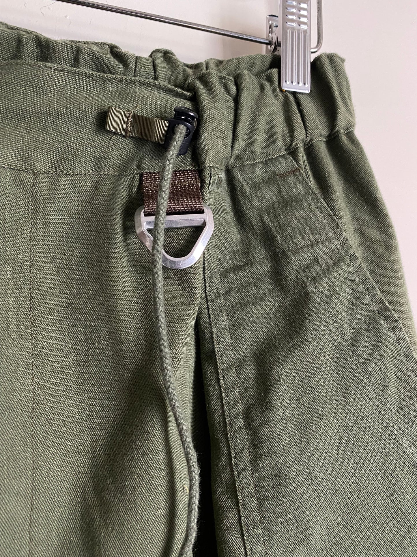 Asymmetrical Crop Cargo Trousers Collaboration with hlvtc