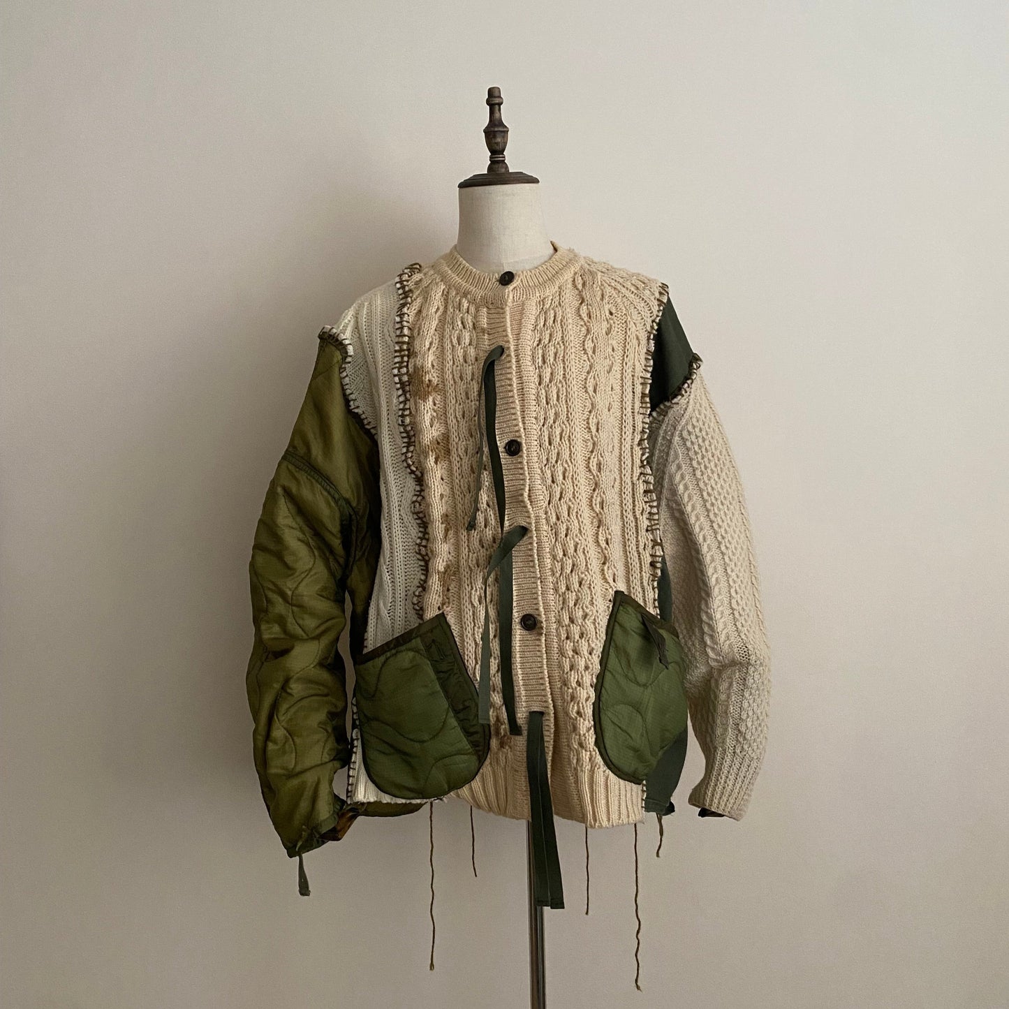 Patchwork knitted jacket