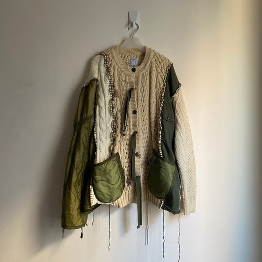 Patchwork knitted jacket