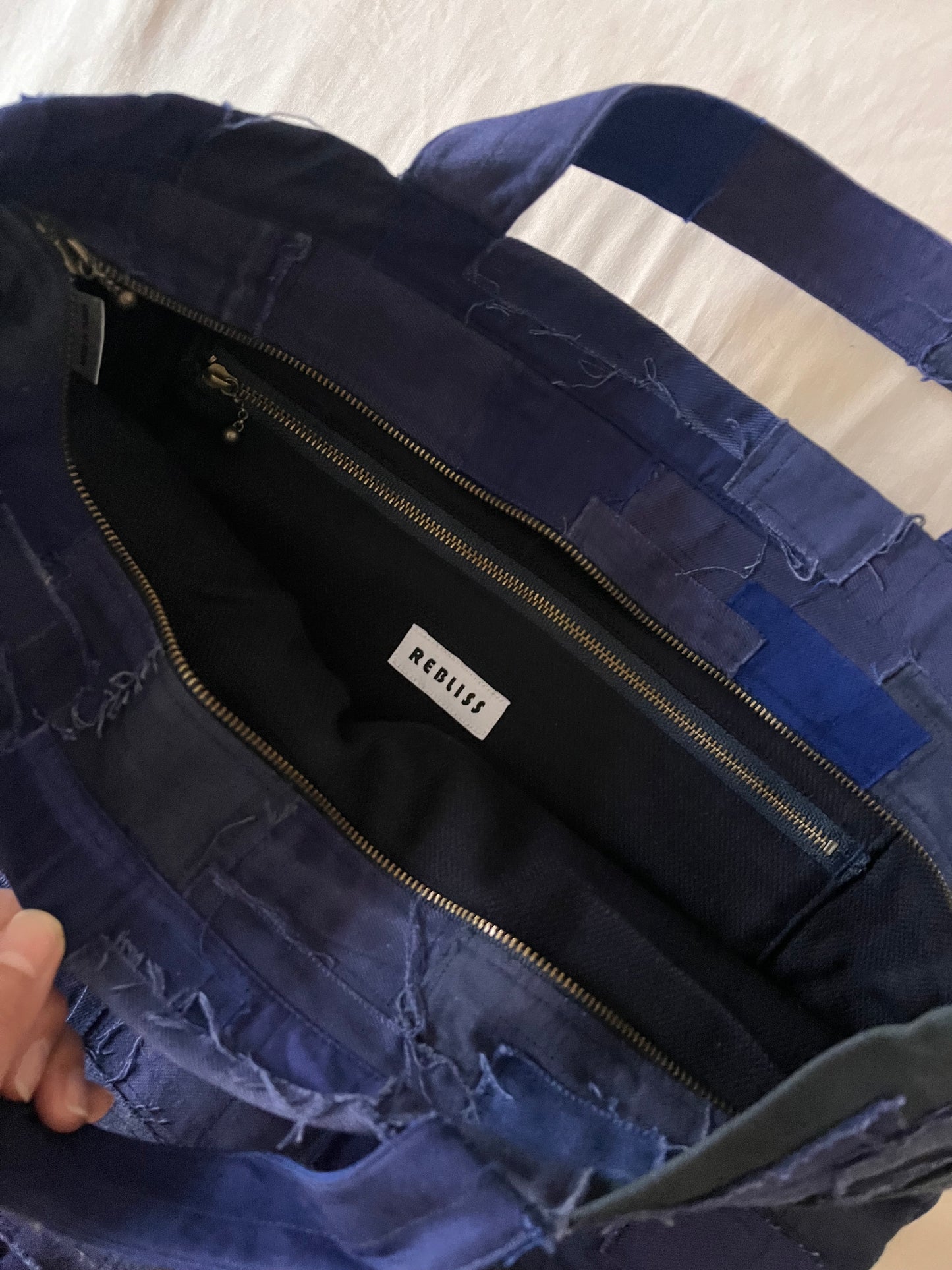 REBLISS 007 Short Handle Zip Tote Bag