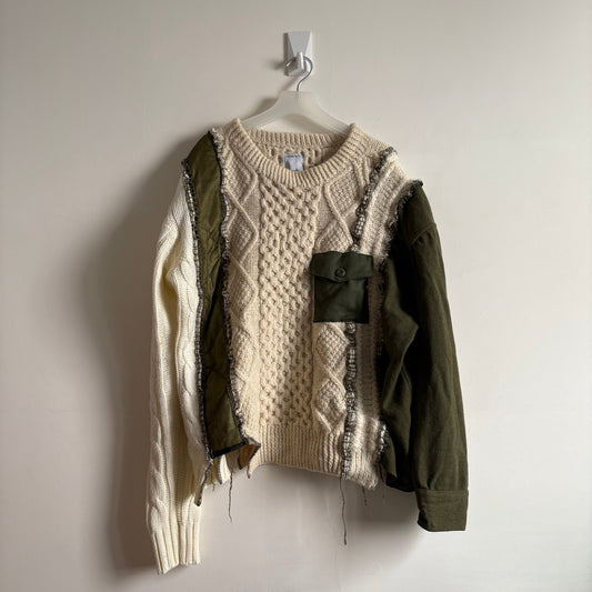 Patchwork Knit Sweater