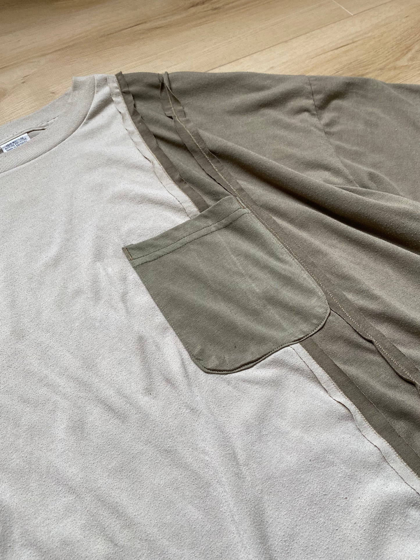 Patchwork Pocket T-shirt (Sand)